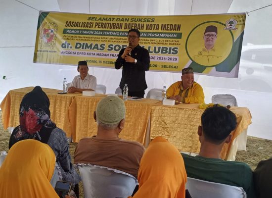 Gelar Sosialisasi Produk Hukum Daerah Kota Medan, dr Dimas Sofani Ajak Warga Peduli Kebersihan Lingkungan