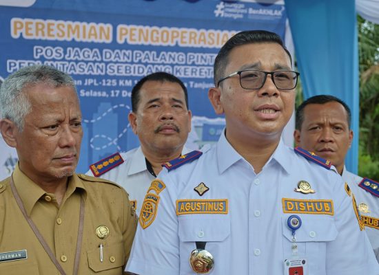 Tekan Risiko Kecelakaan, Pemprov Sumut Resmikan Pos Jaga dan Palang Pintu Perlintasan Kereta Api Tanjungbalai