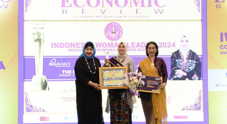 Direktur Keuangan dan TI Bank Sumut Arieta Aryanti Raih Penghargaan Indonesia Woman Leader 2024