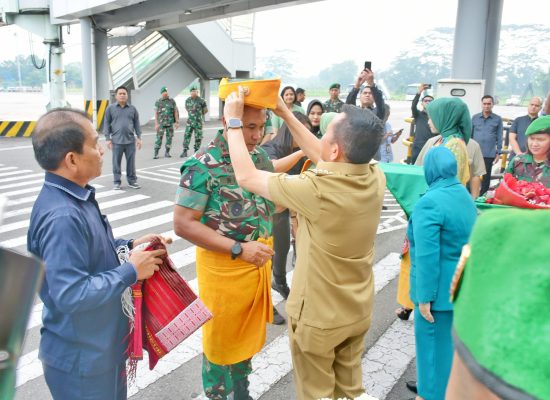 Pj Gubsu Sambut Kedatangan Pangdam I/BB Mayjen TNI Rio Firdianto
