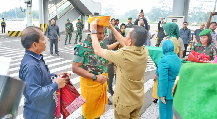 Pj Gubsu Sambut Kedatangan Pangdam I/BB Mayjen TNI Rio Firdianto