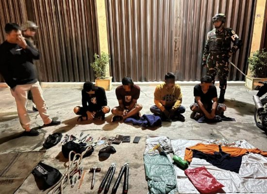 Denpom I/5 Medan Amankan 4 Terduga Pelaku Begal dan Pencurian di Jalan Bilal