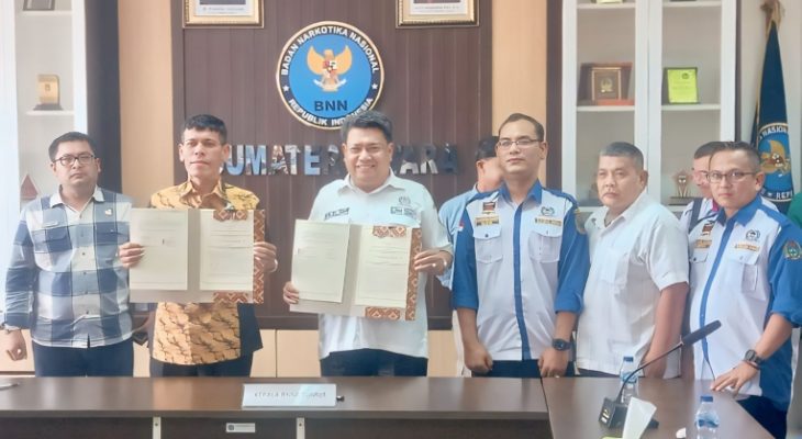 Kolaborasi BNN Provinsi Sumatera Utara Bersama LPM Sumut Dalam Upaya P4GN