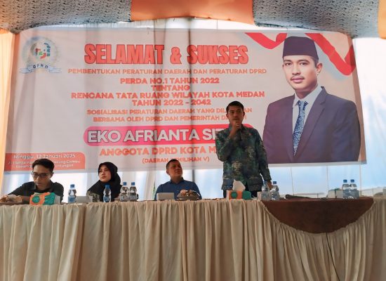 Legislator Eko Afrianta Sitepu Gelar Sosper Tentang Tata Ruang Wilayah