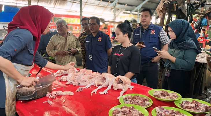 KPPU Kanwil I Bersama Disperindag ESDM Sumut Sidak Pasar Tradisional Medan  