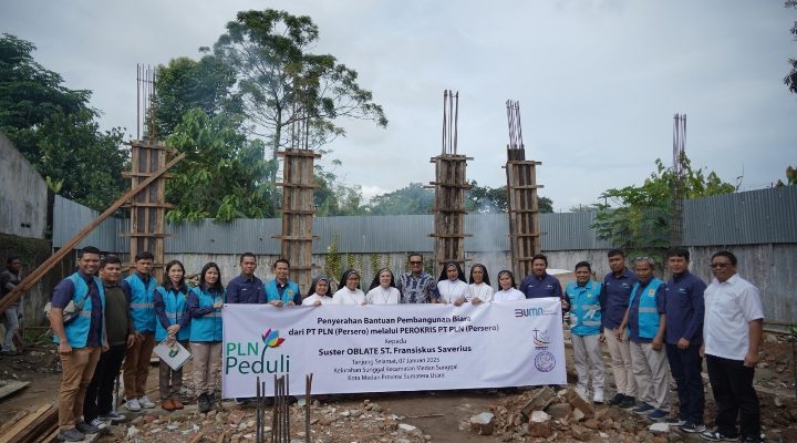 Sambut Tahun Baru, PLN UID Sumut Salurkan Bantuan Pembangunan Biara dan Gereja di Sumatera Utara