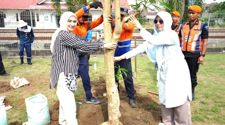 Peringati Hari Gerakan Satu Juta Pohon, Divre I Sumut Tanam 66 Pohon di Sekitar Stasiun