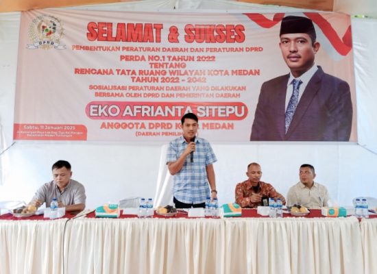Anggota DPRD Medan Eko Afrianta Sitepu Sosialisasikan Perda Tata Ruang Wilayah