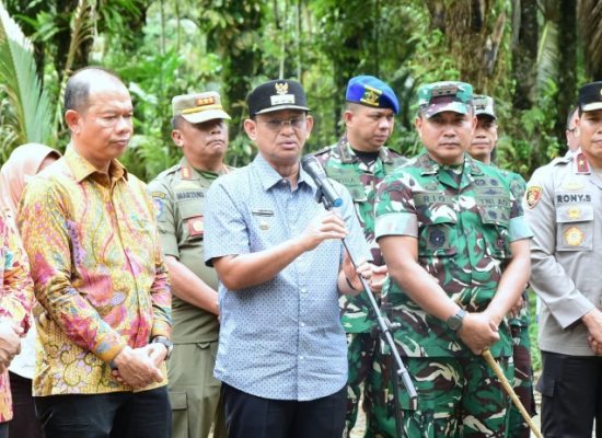 Dandenpom I/5 Hadiri Kunjungan Kerja Pangdam I/BB di Langkat dalam Perang Melawan Narkoba