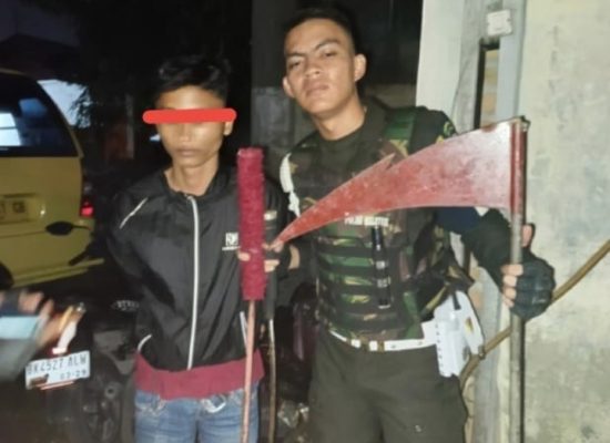 Tim Anti Begal Denpom I/5 Medan Gagalkan Aksi Kejahatan Geng Motor Berkelewang