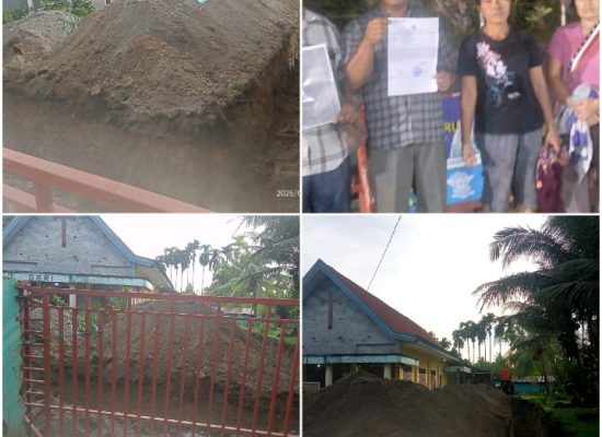 Sekeluarga Rusak Gereja di Lau Bakeri  Malam Hari Pakai Beko, Jemaat Lapor Polisi