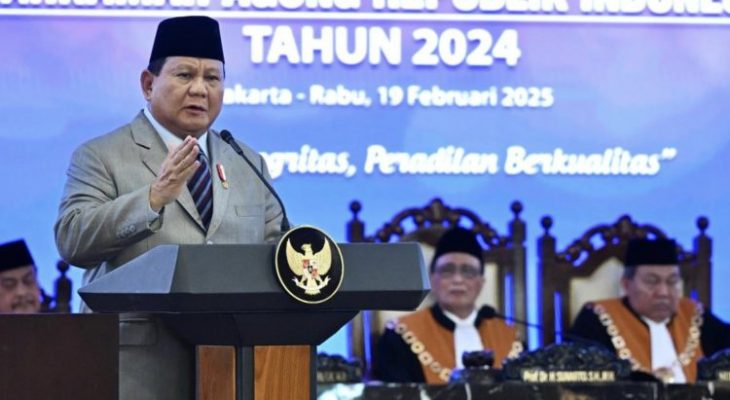 Prabowo Minta Hakim Tegakkan Hukum Tanpa Pandang Bulu