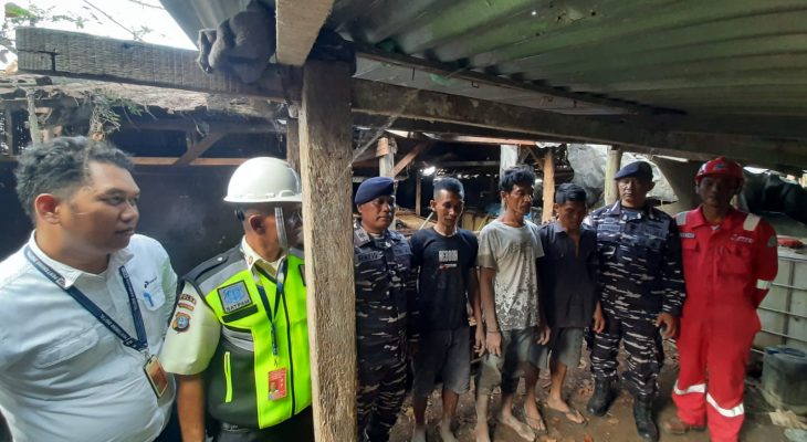 Tim FIQR Lantamal l Belawan Bongkar Sindikat Pencuri Avtur Pertamina di Objek Wisata Pantai Dewi