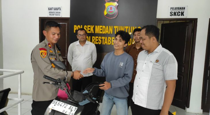 Hitungan 4 Jam, Polsek Medan Tuntungan Berhasil Tangkap Maling Motor di Indekos, Korban Senang Bisa Cari Nafkah Lagi