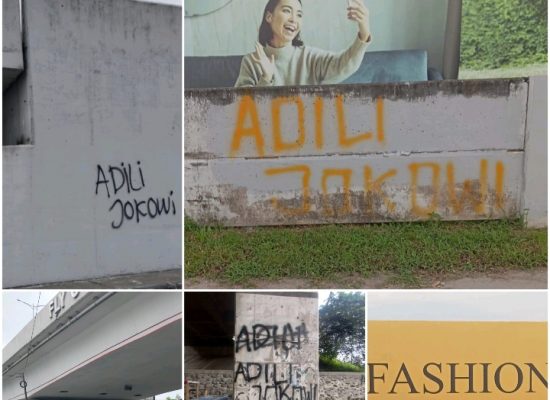 Sudut Kota Medan Dipenuhi Coretan “Adili Jokowi”