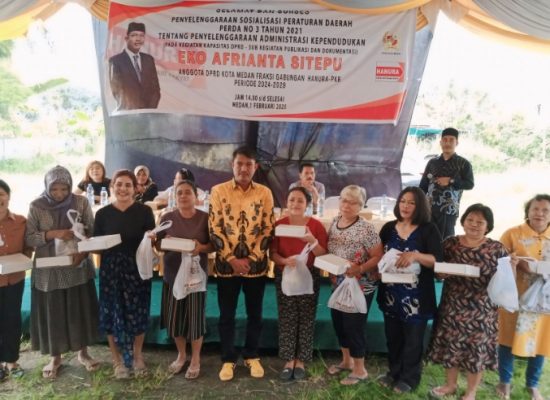 Anggota DPRD Kota Medan Eko Afrianta Sitepu Gelar Sosper Terkait Tentang Pentingnya Penyelenggaraan Administrasi Kependudukan