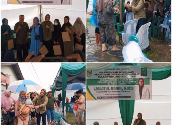 Diguyur Hujan dan Banjir, Lailatul Badri Gencar Sampaikan  Penanggulangan Kemiskinan di Medan