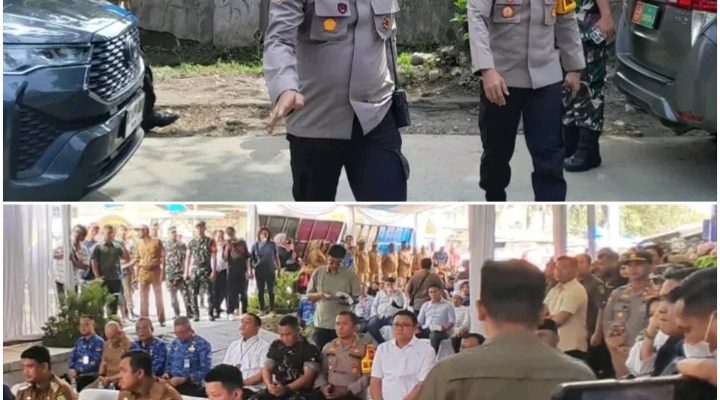 Polsek Tuntungan Amankan Peresmian Revitalisasi Pasar Simalingkar yang Dihadiri Walikota Medan
