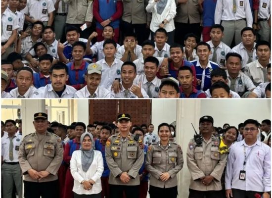 Polsek Medan Tuntungan Sosialisasikan Bahaya Narkoba dan Kenakalan Remaja di SMK Gelora Jaya Nusantara