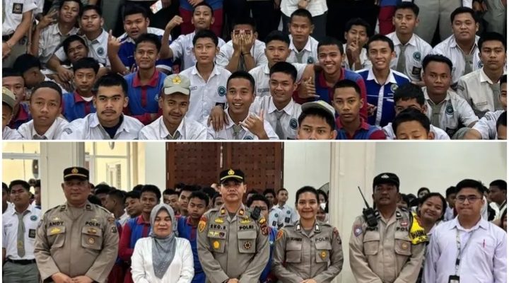 Polsek Medan Tuntungan Sosialisasikan Bahaya Narkoba dan Kenakalan Remaja di SMK Gelora Jaya Nusantara