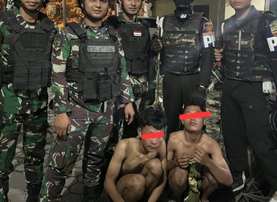 Denpom I/5 Medan Ringkus Dua Anggota Geng Motor Bersenjata Pedang Samurai Dalam Baku Hantam Brutal