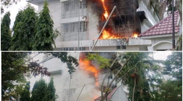Kebakaran di Kantor Dinas Pendidikan Sumut