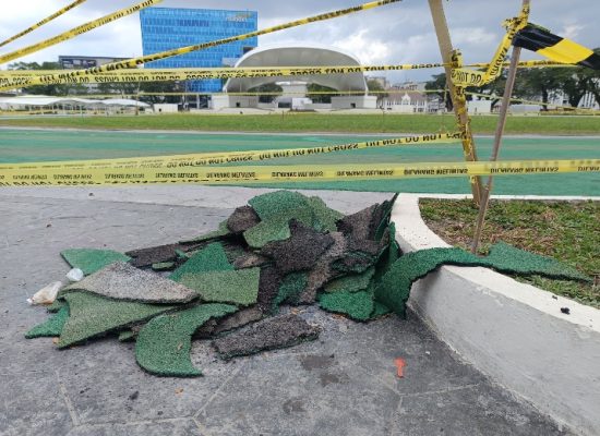 Kondisi Lapangan Merdeka Masih Amburadul Usai Diresmikan Bobby Nasution