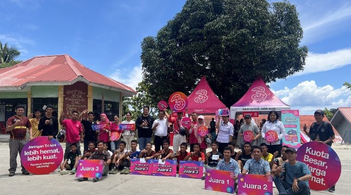 Tri Sumatra Hadirkan Pembelajaran Digital dan Sportivitas di Nias Selatan