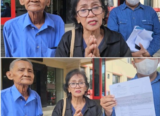 Sambangi Polda Sumut, Pasangan Lansia asal Asahan Beharap kepada Presiden Prabowo
