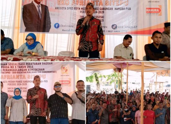 Komitmen Mengentaskan Kemiskinan, Anggota DPRD Kota Medan Eko Afrianta Sitepu Gelar Sosper
