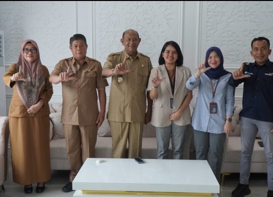 Bupati Langkat Syah Afandin Sambut Kacab Baru Bank Mandiri P. Berandan, Ajak Perkuat Sinergitas