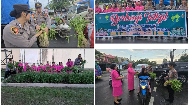 Polsek Medan Tuntungan Panen Sayur Dan Bagikan Takjil untuk Masyarakat