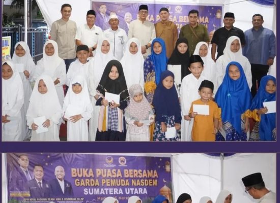 Buka Puasa Bersama Anggota DPRD Sumut Defri Noval Pasaribu Santuni Anak Yatim