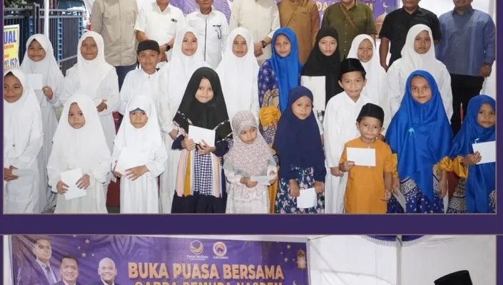 Buka Puasa Bersama Anggota DPRD Sumut Defri Noval Pasaribu Santuni Anak Yatim