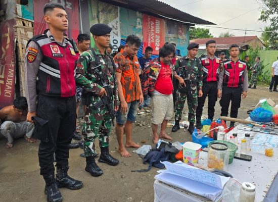 Gerebek Kampung Narkoba di Jermal 15, Kodam I/BB dan Polda Sumut Amankan Belasan Pengedar Dan Pemakai