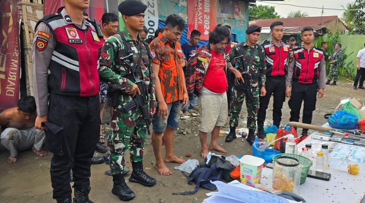 Gerebek Kampung Narkoba di Jermal 15, Kodam I/BB dan Polda Sumut Amankan Belasan Pengedar Dan Pemakai
