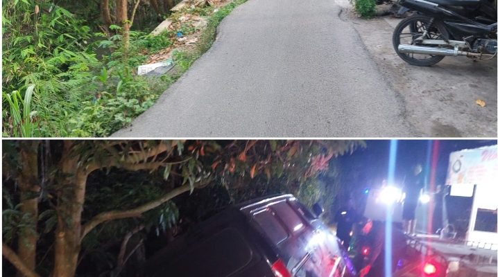Jalan Longsor, Mobil Pengangkut Uang ATM Terguling dan Nyaris Terjun ke Sungai