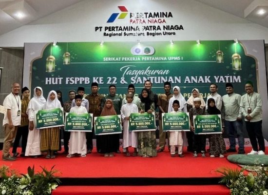 Serikat Pekerja Pertamina Selenggarakan Santunan Anak Yatim Dalam Rangka HUT Ke-22 FSPPB