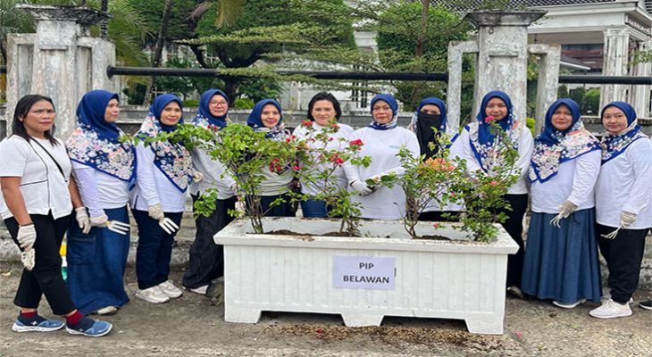 PIP Pelindo Regional 1 Belawan Gelar Gebrak dan Penanaman Bougenville