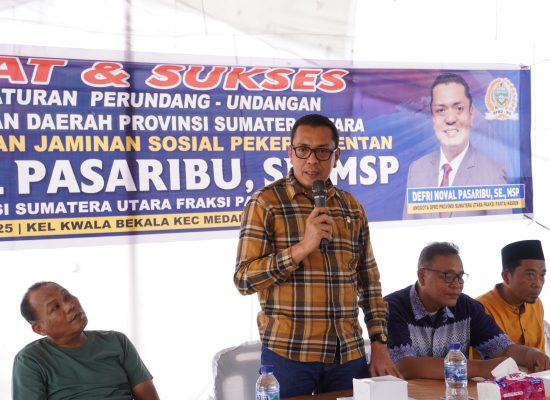 Defri Noval Pasaribu, Gelar Sosper Tentang Perlindungam Jaminan Sosial Pekerja Rentan di Medan Johor