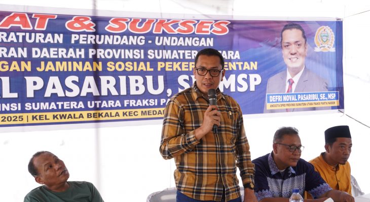 Defri Noval Pasaribu, Gelar Sosper Tentang Perlindungam Jaminan Sosial Pekerja Rentan di Medan Johor