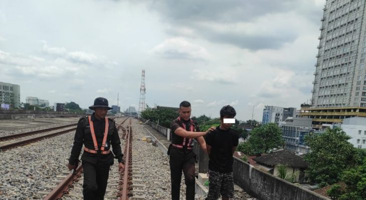 KAI Divre I Sumut Tangkap Pelaku Pencurian Kabel Sinyal dan Telekomunikasi di Petak Jalan Stasiun Medan – Stasiun Pulu Brayan