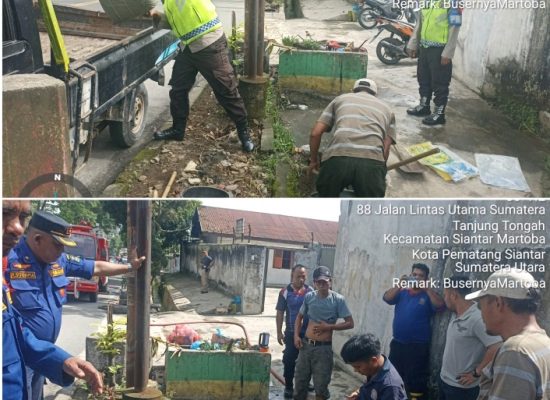 PAM 1 Bersama Dinas Kebersihan Dan Damkar Bersihkan Gorong – gorong Antisipasi Banjir Dijalan