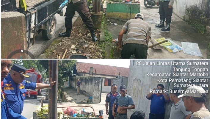 PAM 1 Bersama Dinas Kebersihan Dan Damkar Bersihkan Gorong – gorong Antisipasi Banjir Dijalan