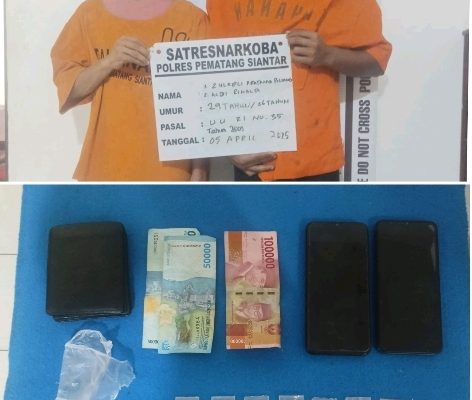Polres Pematangsiantar Berhasil Meringkus Dua Pengedar Sabu Di Kelurahan Sumber Jaya
