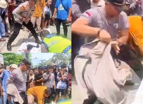 Apresiasi Kapolrestabes Medan, Aksi Terpuji Kapolsek Medan Tuntungan, Iptu Eko Sanjaya Saat Mengevakuasi Jasad Korban Kecelakaan Lalu Lintas