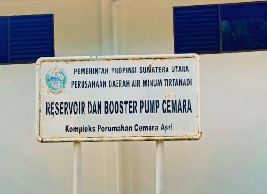 Booster Pump Cemara Perumda Tirtanadi Lakukan Pencucian Reservoir Jaga Kualitas Air