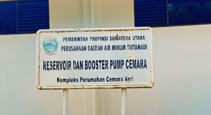 Booster Pump Cemara Perumda Tirtanadi Lakukan Pencucian Reservoir Jaga Kualitas Air