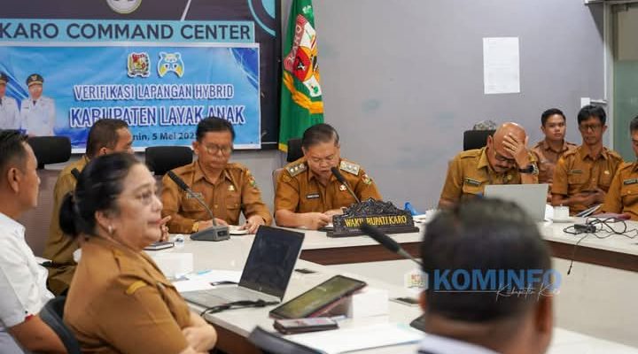 Wakil Bupati Karo Hadiri Verifikasi Lapangan Hybrid Evaluasi Kabupaten Layak Anak Tahun 2025