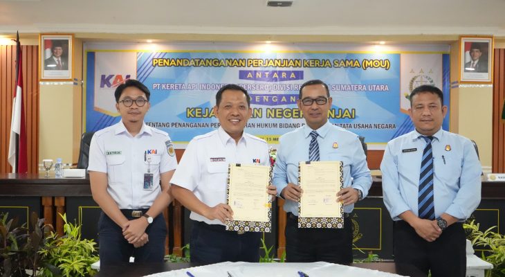 KAI dan Kejari Binjai Teken Kerja Sama Masalah Hukum Perdata dan Tata Usaha Negara